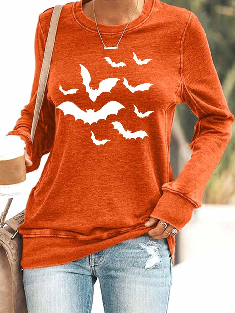 It's Frickin Bats I love Halloween Print Sweatshirt
