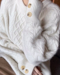 Winter twist vintage languid lazy wind knitwear
