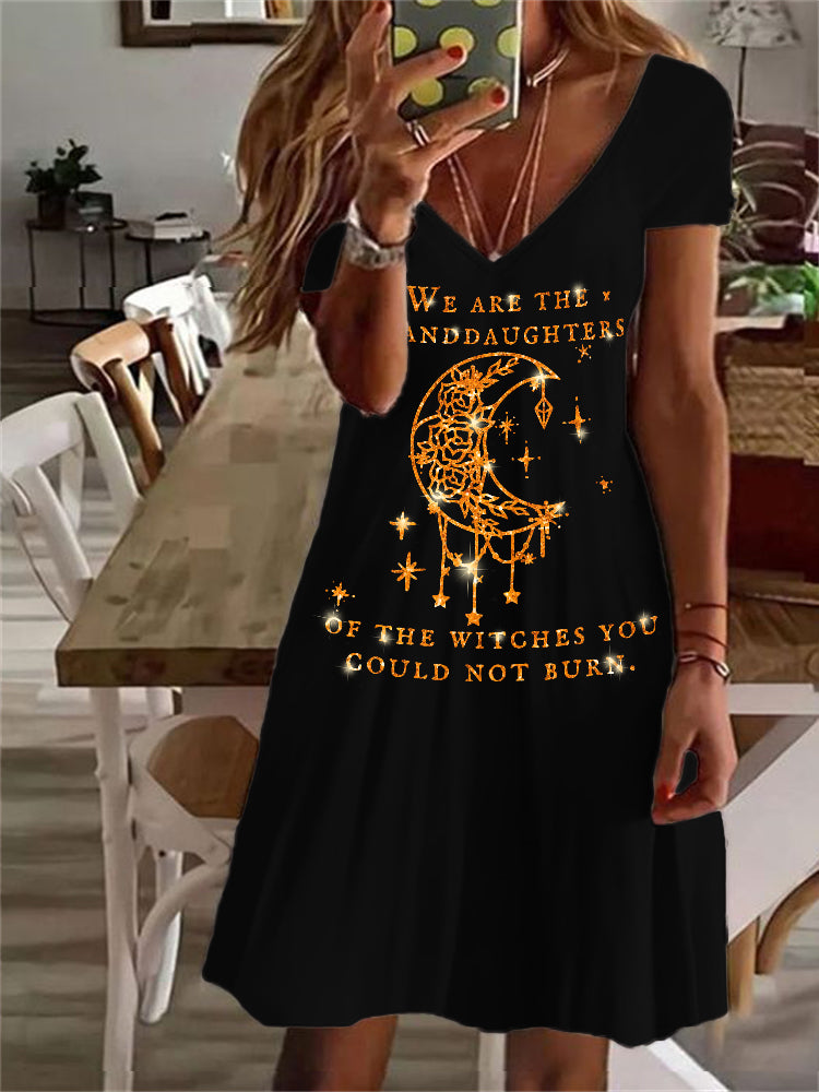 We Are the Granddaughters of the Witches You Could Not Burn Glitter Midi Dress