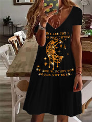 We Are the Granddaughters of the Witches You Could Not Burn Glitter Midi Dress