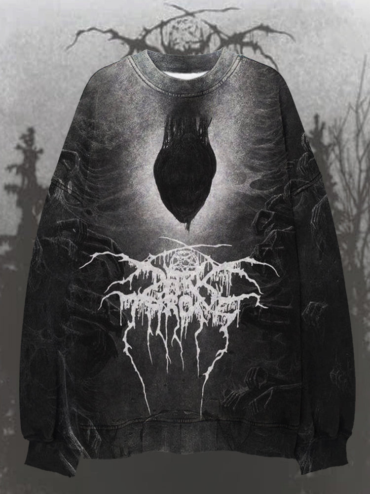 Black Metal Ten Thousand Bones Dark Forest Snake Art Casual Sweatshirt