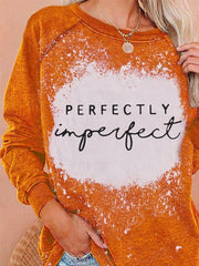Fashion Tie Dye Perfecty Print Crew Neck Long Sleeve Sweatshirt