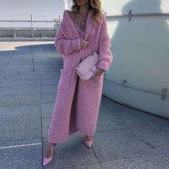 Casual Loose Hooded Knitted Cardigan