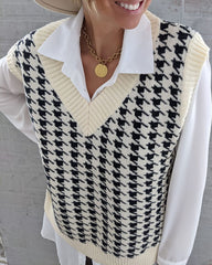 Swallow Gird Texture Sweater Vest