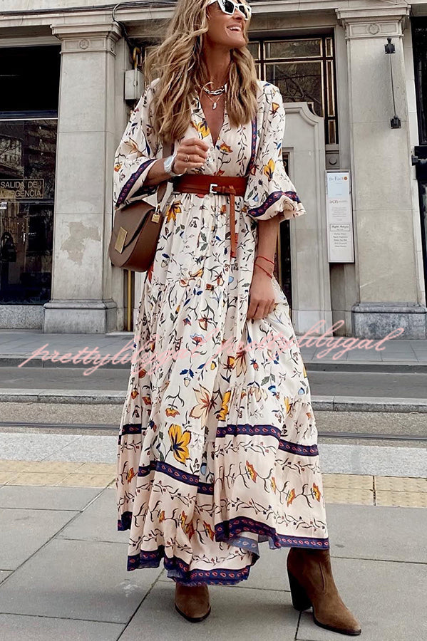 Izzy English Garden Boho Maxi Dress