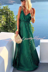 Once Upon A Summer Texture Fabric Wrap Maxi Dress