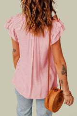 Women's Pink Short Sleeve Top