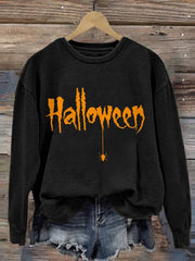 Halloween Print Long Sleeve Sweatshirt