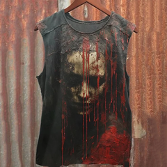 Men's Bloody Dark Horror Gothic Halloween Vest