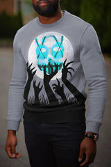 Halloween Ghost Devil Print Sweatshirt