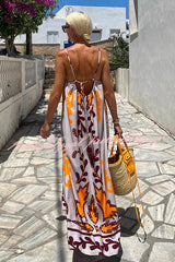 Sunday's Color Palette Ethnic Printed Loose Cami Maxi Dress