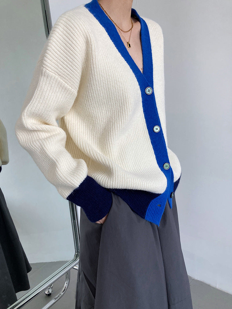 Loose Design Lazy Color Cardigan Sweater Coat