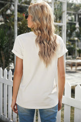 Women's Women Sunshine Print White Short Sleeve Tee
