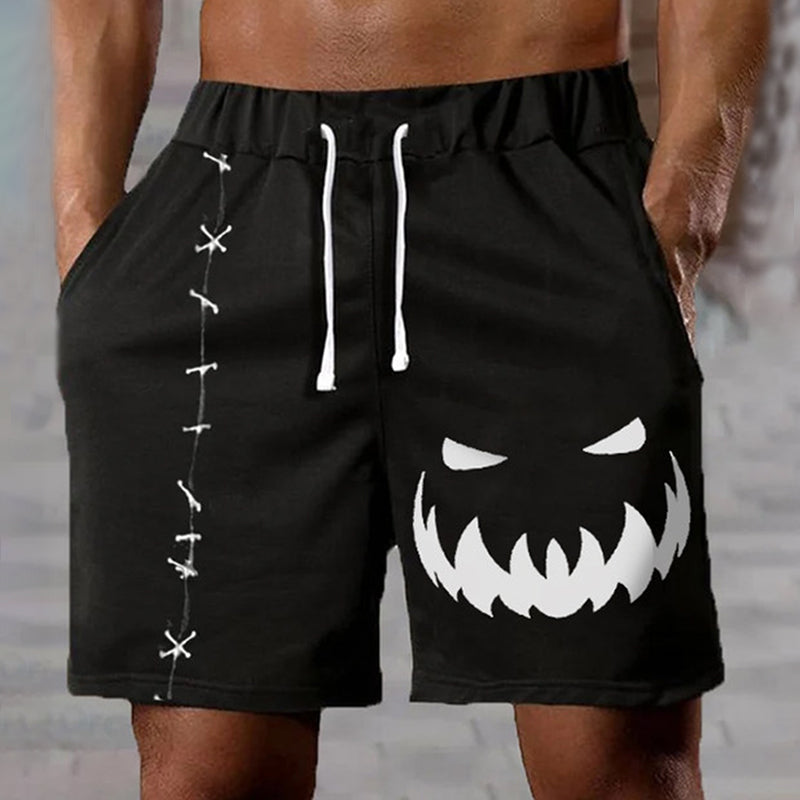 Halloween Pumpkin Patch Print Shorts