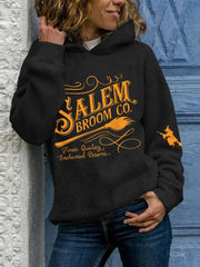 Funny Halloween Salem Broom Co. Witch Casual Hoodie