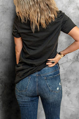 Women's Leopard & Floral Skull Tee