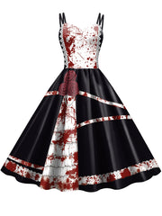 Halloween Vintage Print Dress