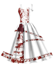 Halloween Vintage Print Dress
