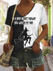 On A Dark Desert Highway Cool Wind In My Hair Witch  V-Neck Casual T-Shirt