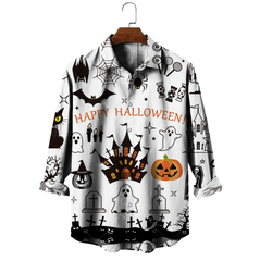 Men's Halloween Casual Long Sleeve Shirt