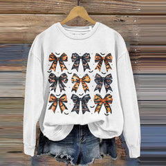 Halloween Cute Bow Pattern Women'S Sweatshirt