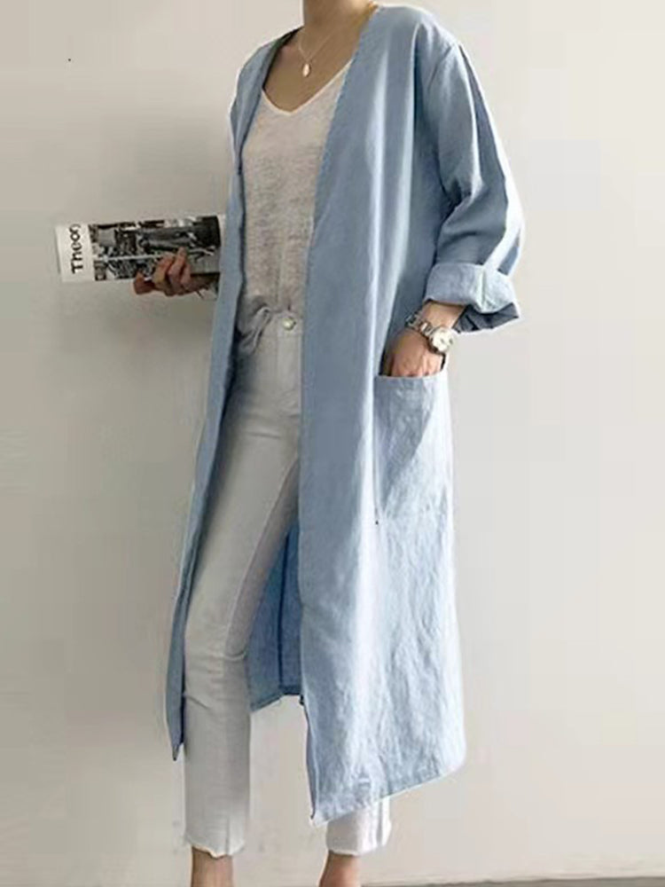 Comfy Trench Coat With Pockets