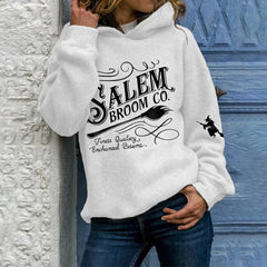 Funny Halloween Salem Broom Co. Witch Casual Hoodie