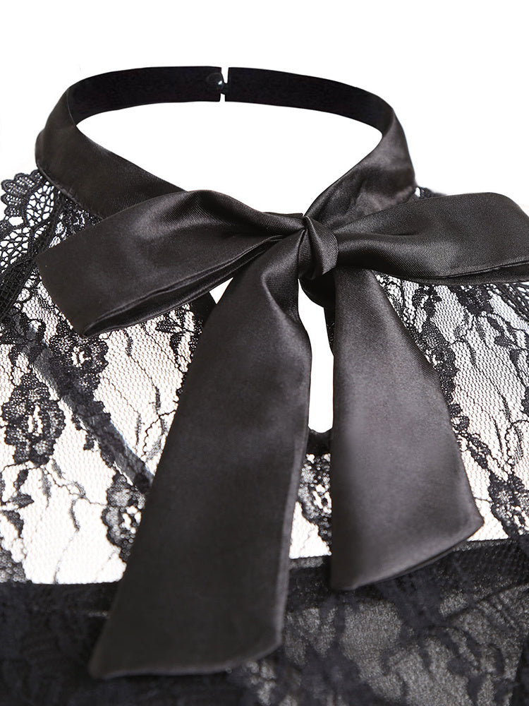 Halloween Gothic Lace Stitching Sexy Dress