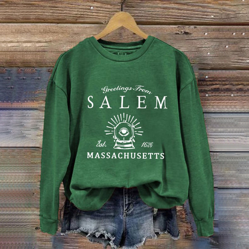 Greetings From Salem Massachusetts Sweatshirts