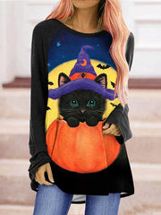 Big Eyes Cat Halloween Tunic