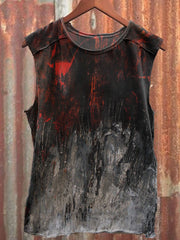 Men's Bloody Dark Halloween Printed Vest