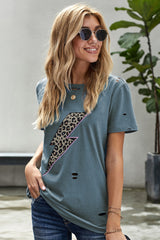 Women's Supernova Distressed Cotton Short Sleeve Tee