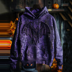 Gothic Dark Bat Halloween Prints Hoodie