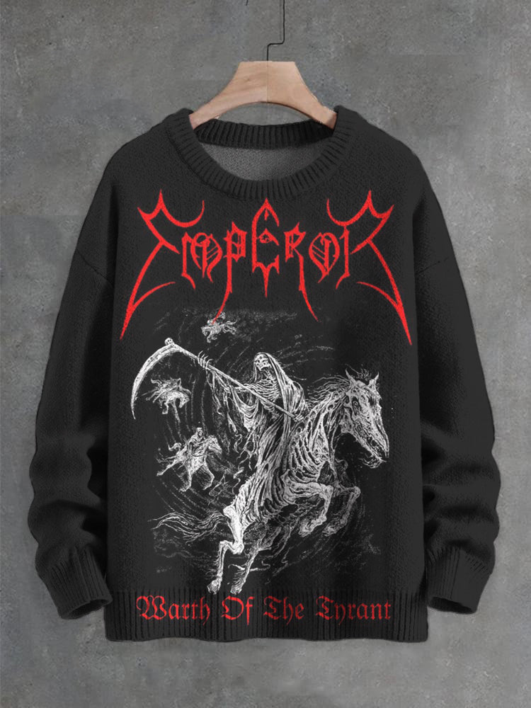 Norwegian Black Metal Band Print Men's Casual Sweater