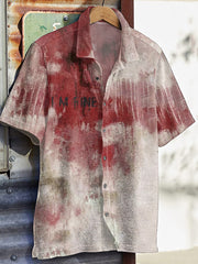 I'M Fine Bloodstained Halloween Art Short Sleeve Shirt
