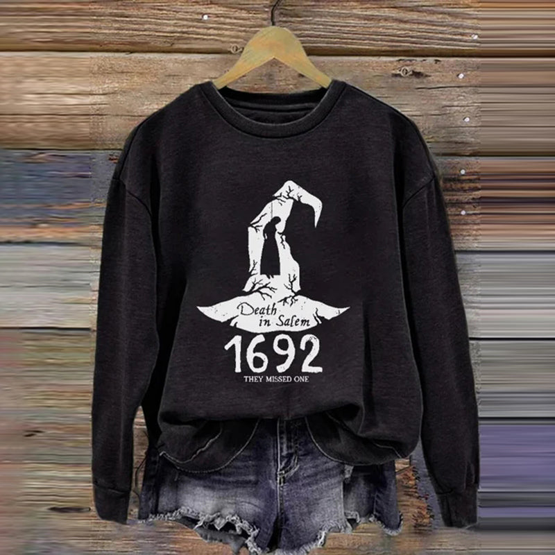 1692 They Missed One Salem Witch Printed Casual Sweatshirt