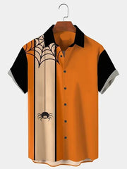 Men's Halloween Horror Print Short Sleeve Shirt
