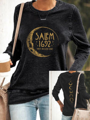 Halloween Salem 1692 They Missed One Print Casual Sweatshirt