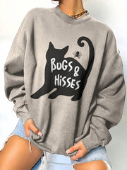 Bugs & Hisses Cat Print Sweatshirt