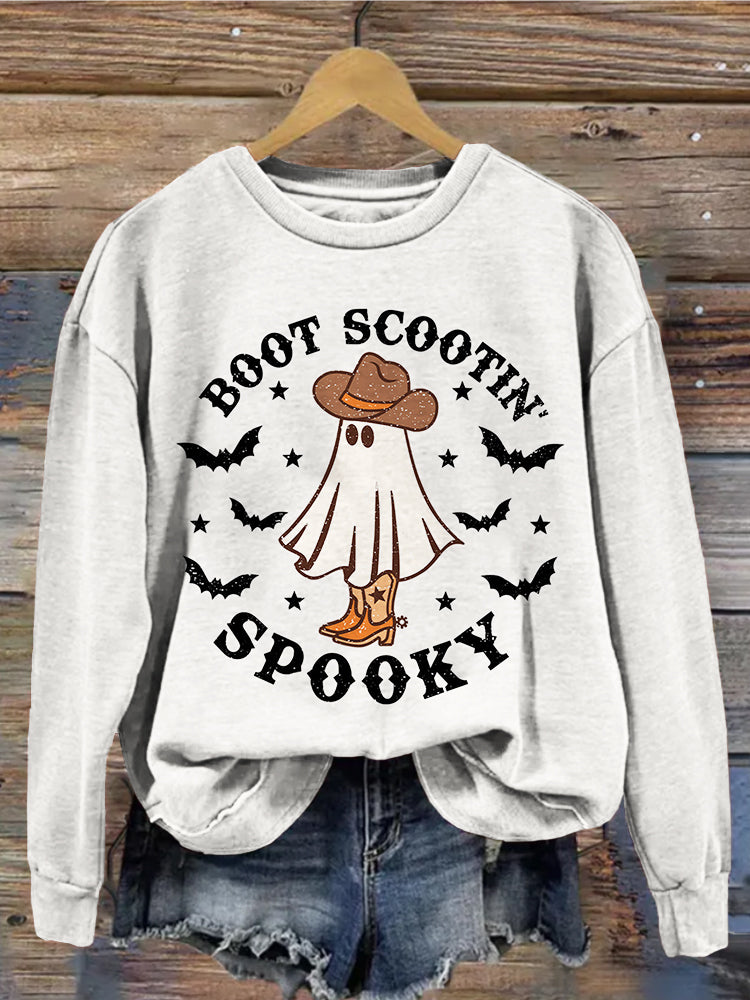 Boot Scootin Spooky Graphic Vintage Washed Sweatshirt