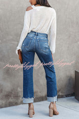 Destiny Stretch High Rise Cross Over Jeans