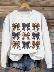 Halloween Cute Bow Pattern Women'S Sweatshirt