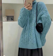 Retro Twist Lazy Loose Sweater