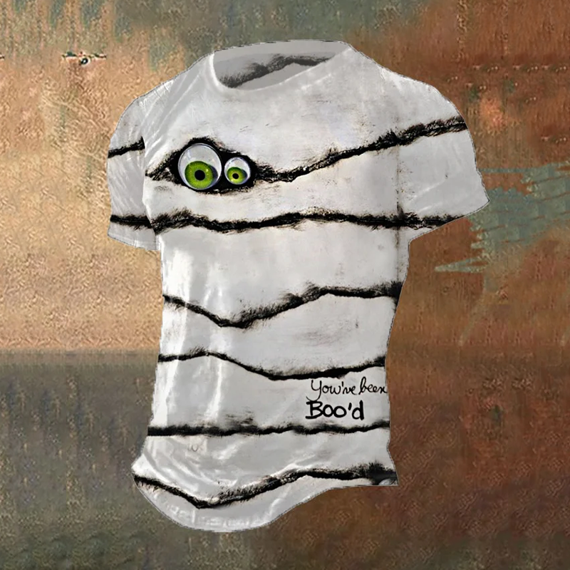 Men's Halloween You've Been Boo'd Mummy Print Tee