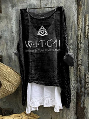 Woman In Total Control Here Witch Art Print Blouse