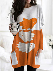 Crew Neck Slip Pocket Soul Contrast Tunic