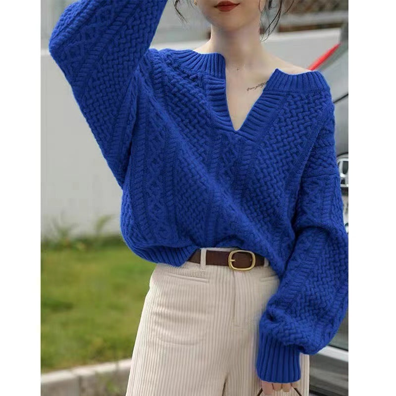 Soft Waxy Gentle Wind Twist Knit Sweater