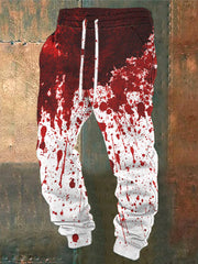 Men's Bloody Halloween Elastic Waist Tie Sweatpants