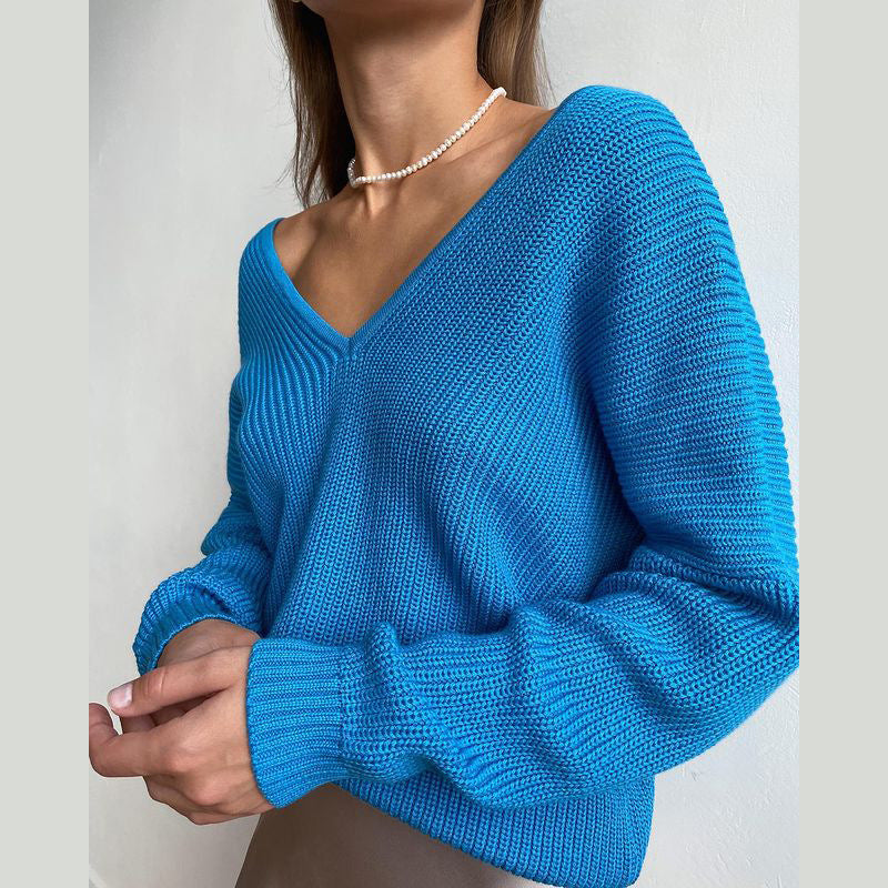 V-Neck Loose Sweater