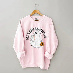 Material Ghoul Print Long Sleeve Sweatshirt